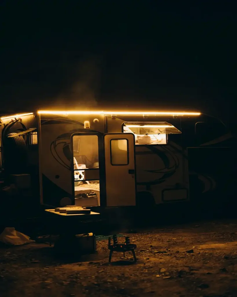 Truck into a Travel Oasis