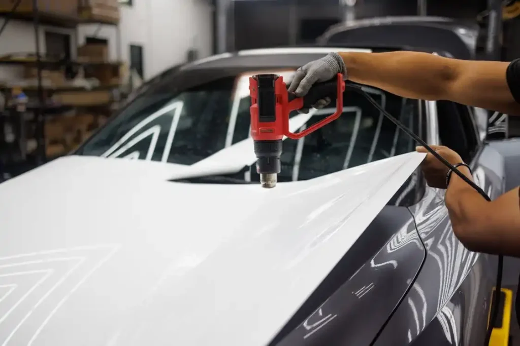 remove car wrap with air